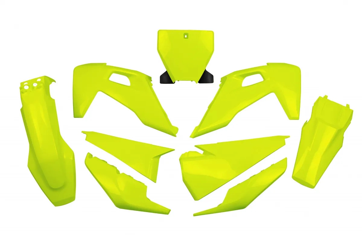 Набор пластика UFO для HUSQVARNA TC 125-250 FC 250-350-450 Yellow Fluo 2019-2022 (HUKIT622@DFLU) UFO PLAST Набор пластика UFO для HUSQVARNA TC 125-250 FC 250-350-450 Yellow Fluo 2019-2022 (HUKIT622@DFLU) UFO PLAST