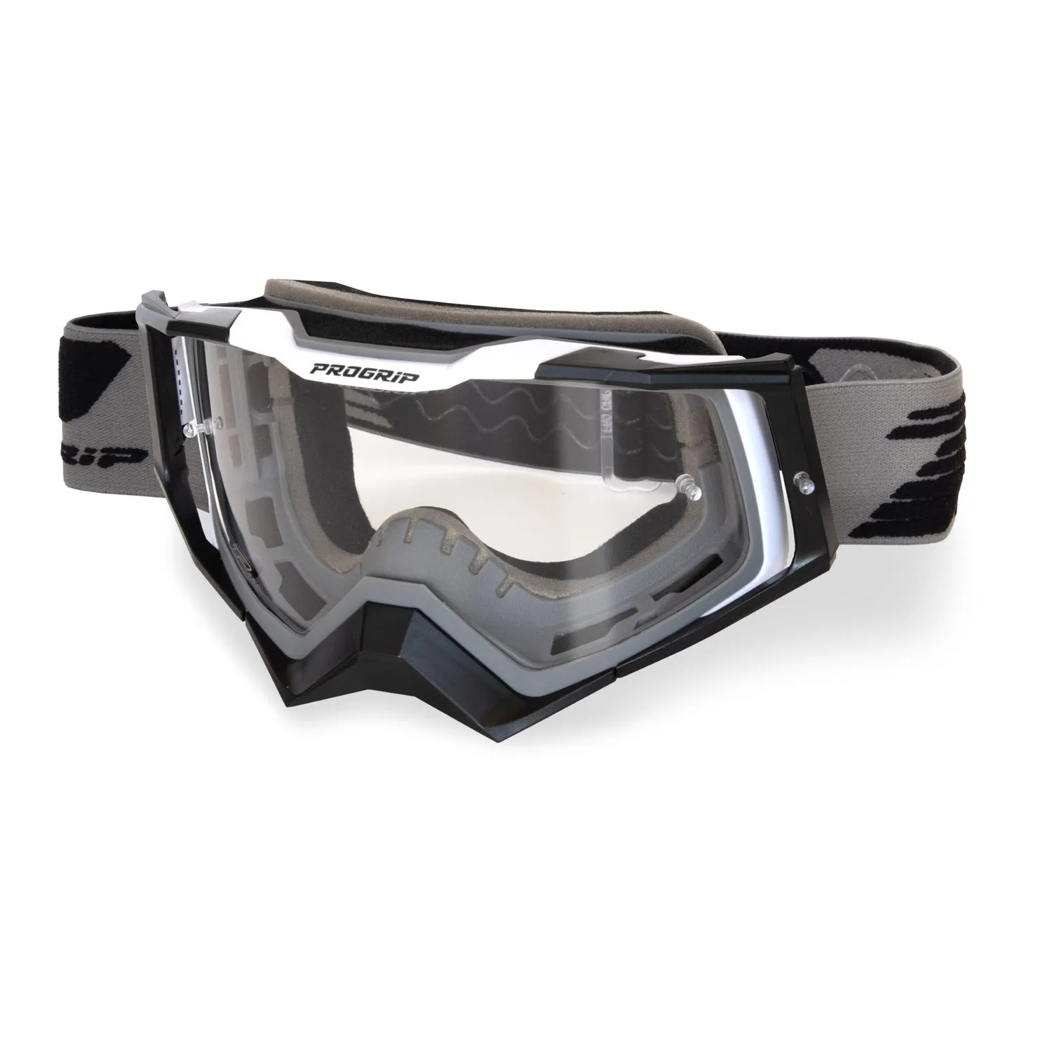 Очки PROGRIP 3309, TR Grey/Black/White - Clear Lens (3309-381-TR) PROGRIP