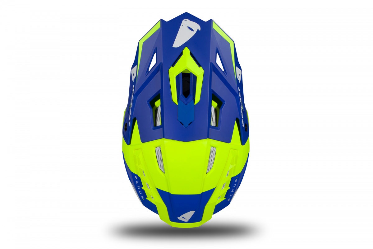 Мотошлем UFO HELMET ECHUS Blue/Neon Yellow Matt UFO PLAST