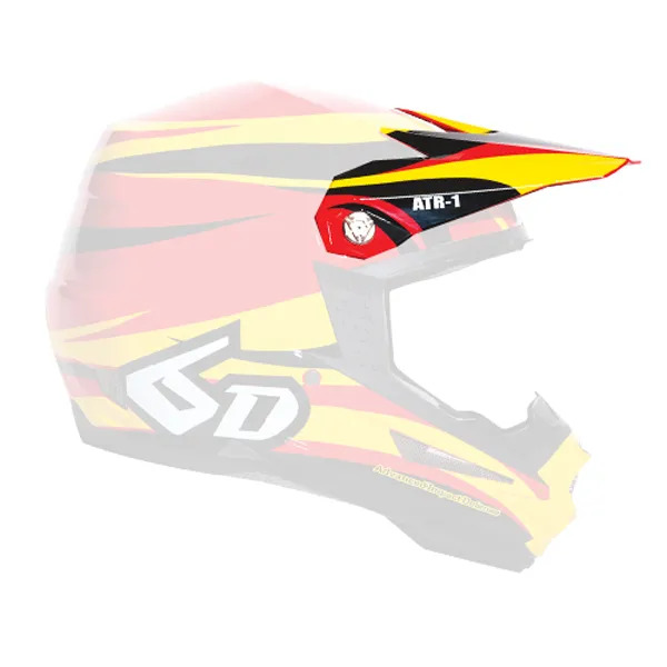Козырек для мотошлема 6D ATR-1 Flo Red/Yellow/Black (72-1530) 6D