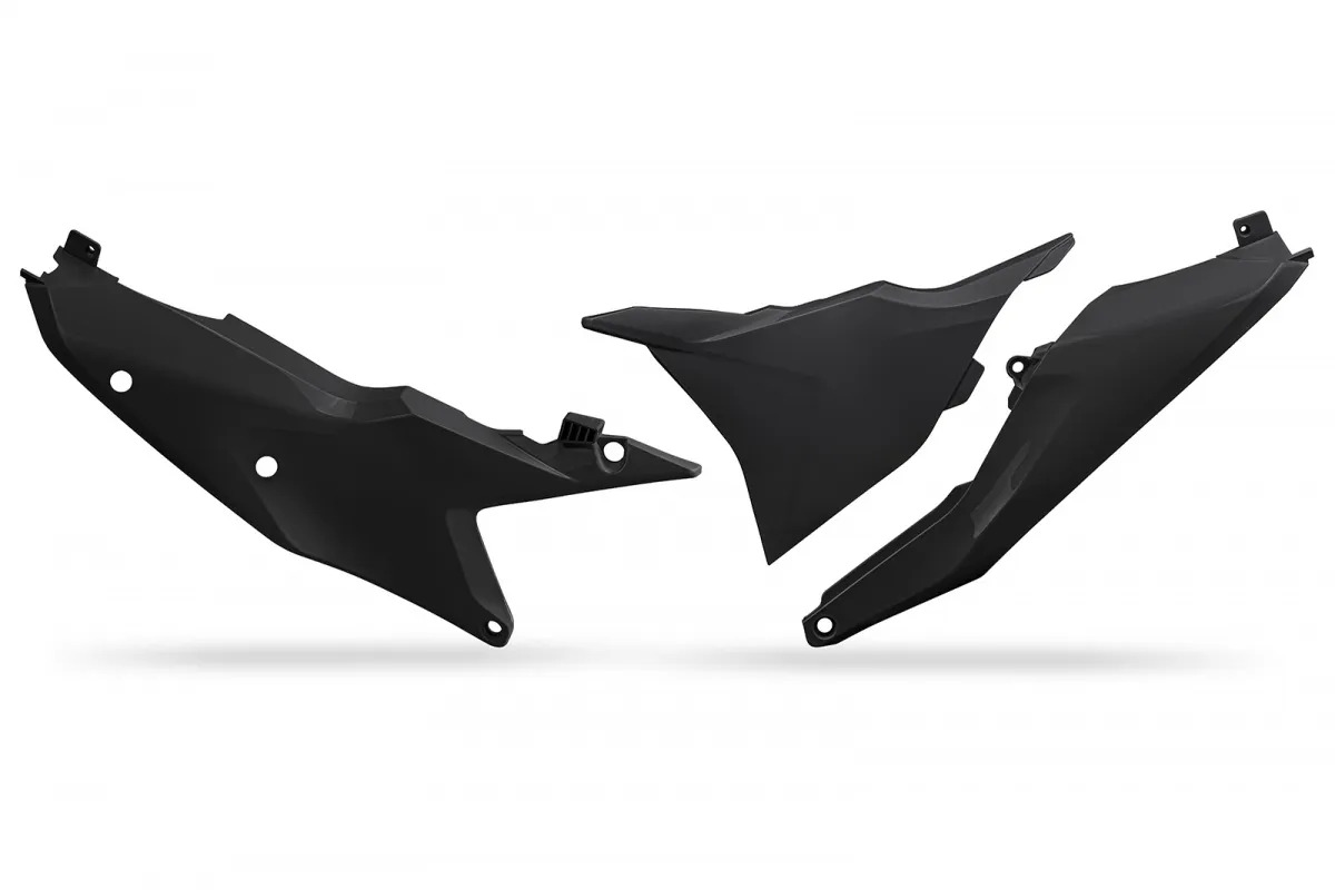 Набор задних боковых панелей UFO KTM SX/SX-F/EXC/EXC-F 125-500 (2023-24), Black (KT05012#001) UFO PLAST