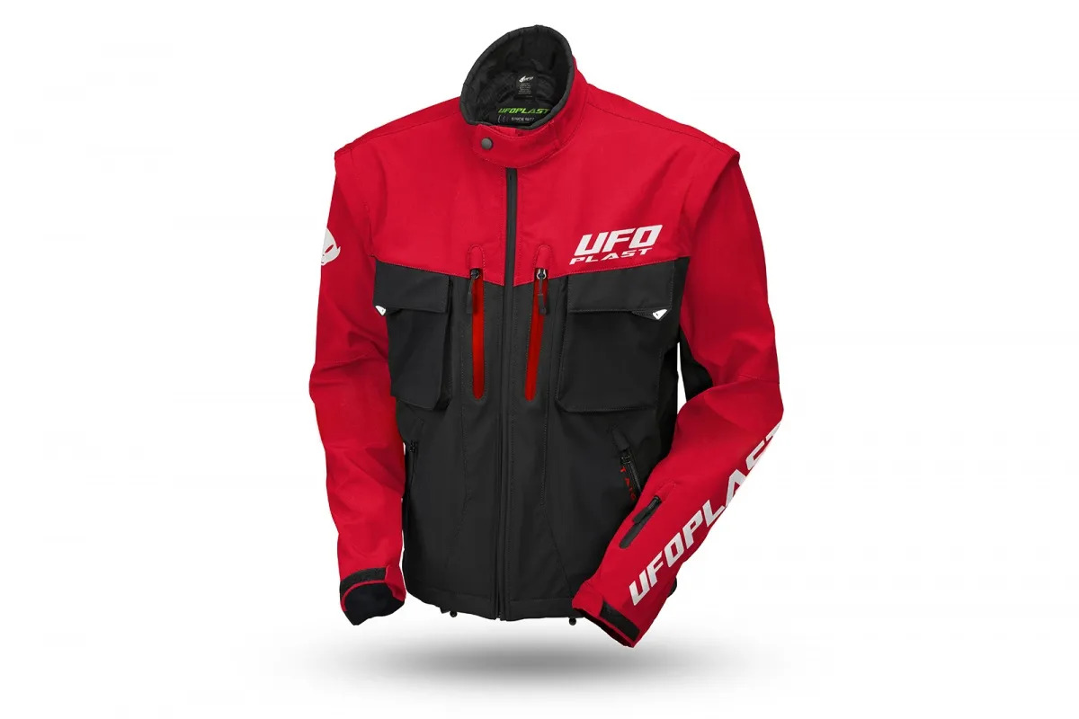 Мотокуртка UFO TAIGA 2024 ENDURO JACKET Black/Red-M UFO PLAST Мотокуртка UFO TAIGA 2024 ENDURO JACKET Black/Red-M UFO PLAST