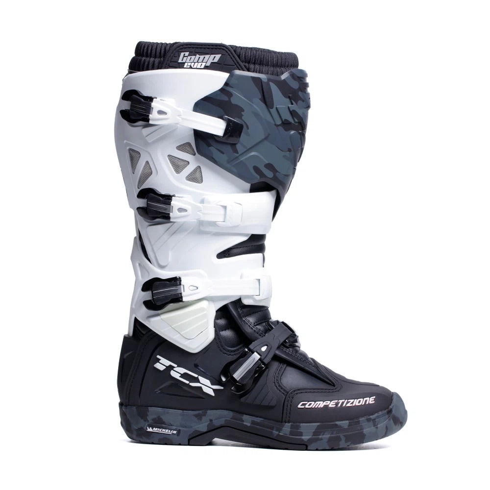 Мотоботы TCX COMP EVO 2 MICHELIN Black/White/Camo TCX