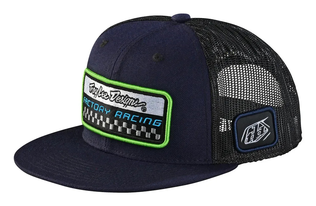 Бейсболка Troy Lee Designs Snapback Hat Factory Pit Crew, Navy,OS (750362010) Troy Lee Designs