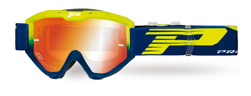 Очки PROGRIP Riot 3450 FL Yellow fluo/Blue navy Multilayer mirror Red Lens (3450-309-FL) PROGRIP