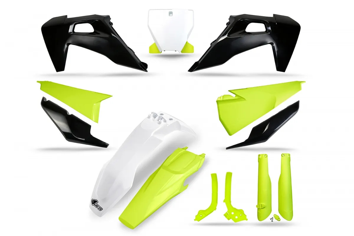 Набор пластика UFO для Husqvarna TC 125/250, FC 250/350/450 (2019-22) Yellow/Grey (HUKIT624@111) UFO PLAST Набор пластика UFO для Husqvarna TC 125/250, FC 250/350/450 (2019-22) Yellow/Grey (HUKIT624@111) UFO PLAST