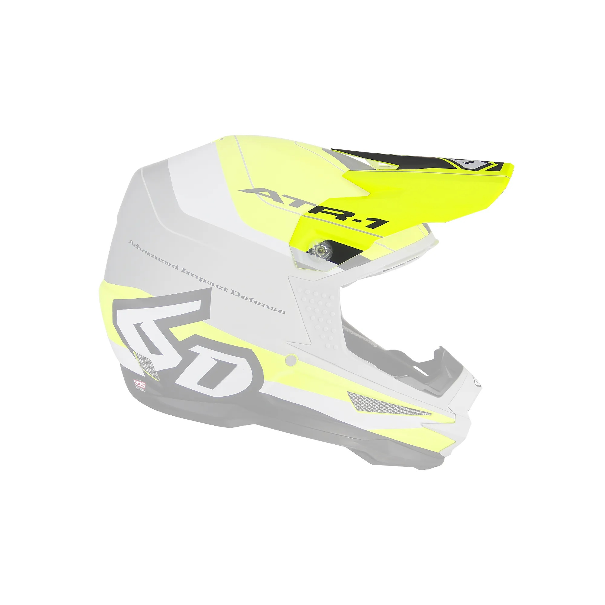 Козырек для мотошлема 6D ATR-1 Pace Neon Yellow Grey Matte (72-3717) 6D