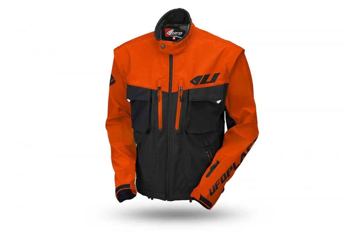 Мотокуртка UFO TAIGA 2023 ENDURO JACKET Black/Orange UFO PLAST Мотокуртка UFO TAIGA 2023 ENDURO JACKET Black/Orange UFO PLAST