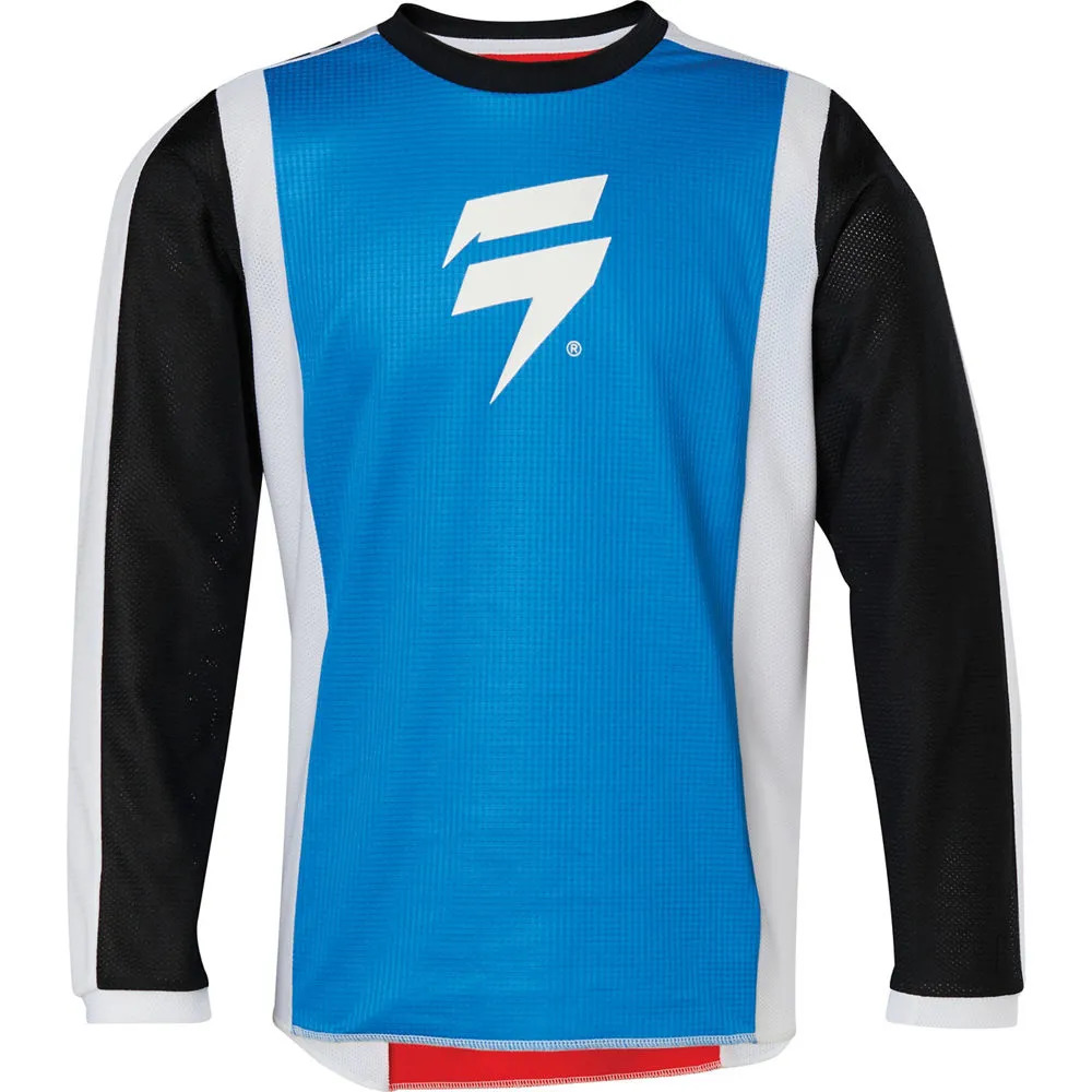 Мотоджерси подростковая Shift Whit3 Race 2 Youth Jersey White/Red/Blue SHIFT