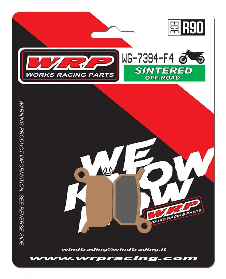 Колодки передние/задние WRP SX-50/E5, TC-50/E5, MC-50/E5 (WG-7394-F4) WRP