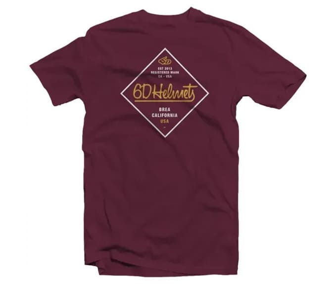 Футболка 6D Registered Tee Burgundy 6D
