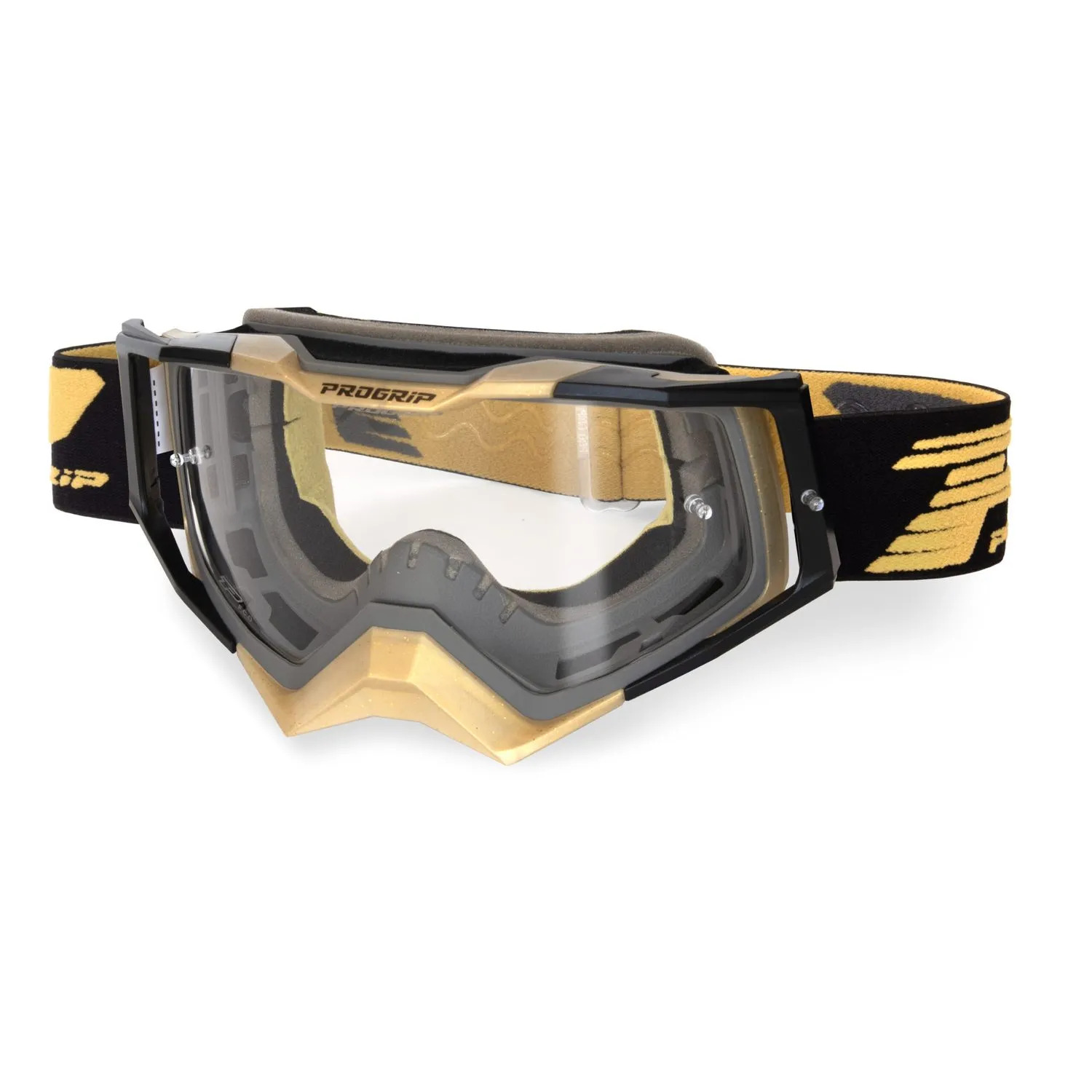 Очки PROGRIP 3309, TR Grey/Gold/Black - Clear Lens (3309-380-TR) PROGRIP
