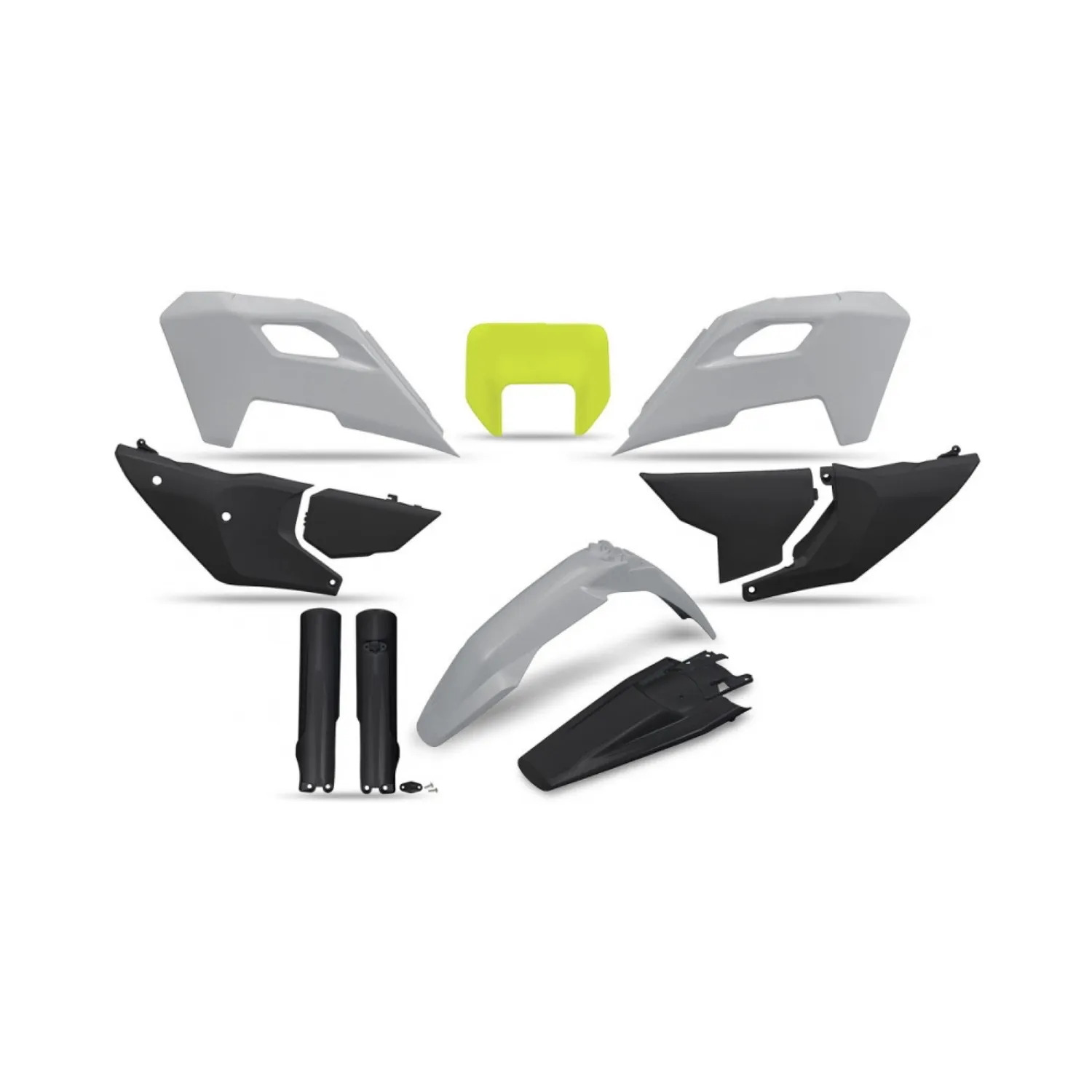 Набор пластика UFO для Husqvarna TE/FE 150-501 2024-2026, Black/Grey (HUKIT627F@555) UFO PLAST Набор пластика UFO для Husqvarna TE/FE 150-501 2024-2026, Black/Grey (HUKIT627F@555) UFO PLAST