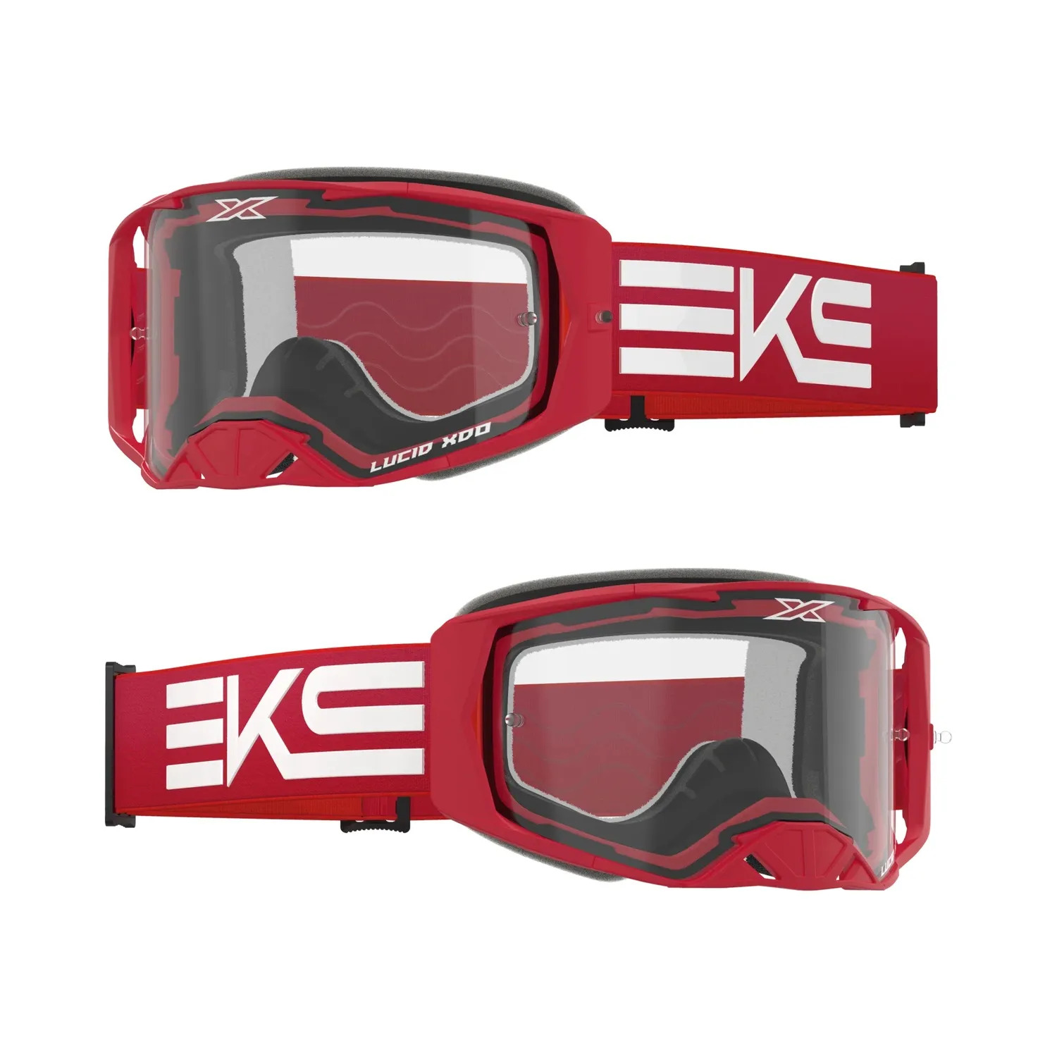 Очки EKS (X) BRAND Lucid Goggle Race Face Flag Red - Clear Lens (067-RACE11) EKS BRAND Очки EKS (X) BRAND Lucid Goggle Race Face Flag Red - Clear Lens (067-RACE11) EKS BRAND