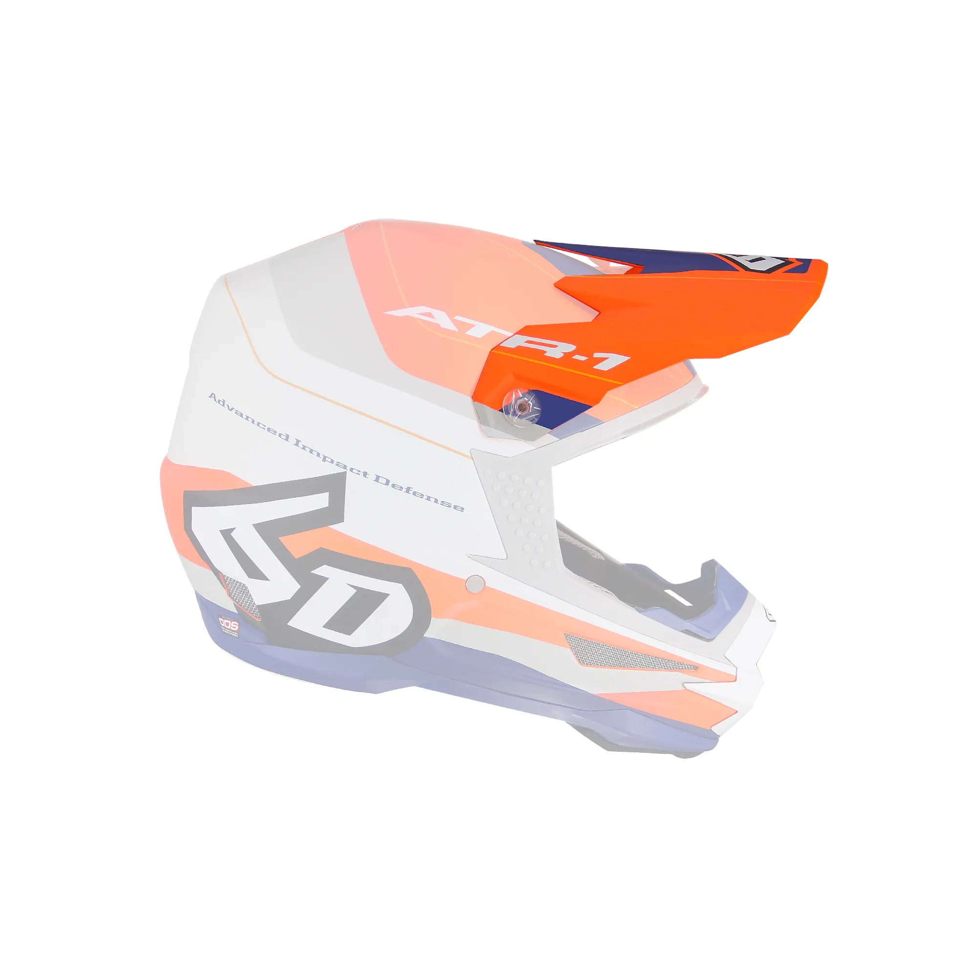 Козырек для мотошлема 6D ATR-1 Pace Orange Blue White (72-3716) 6D