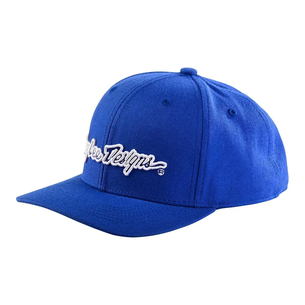 Бейсболка Troy Lee Designs Snapback Hat Signature Curved, Blue/White, OS (766565010) Troy Lee Designs