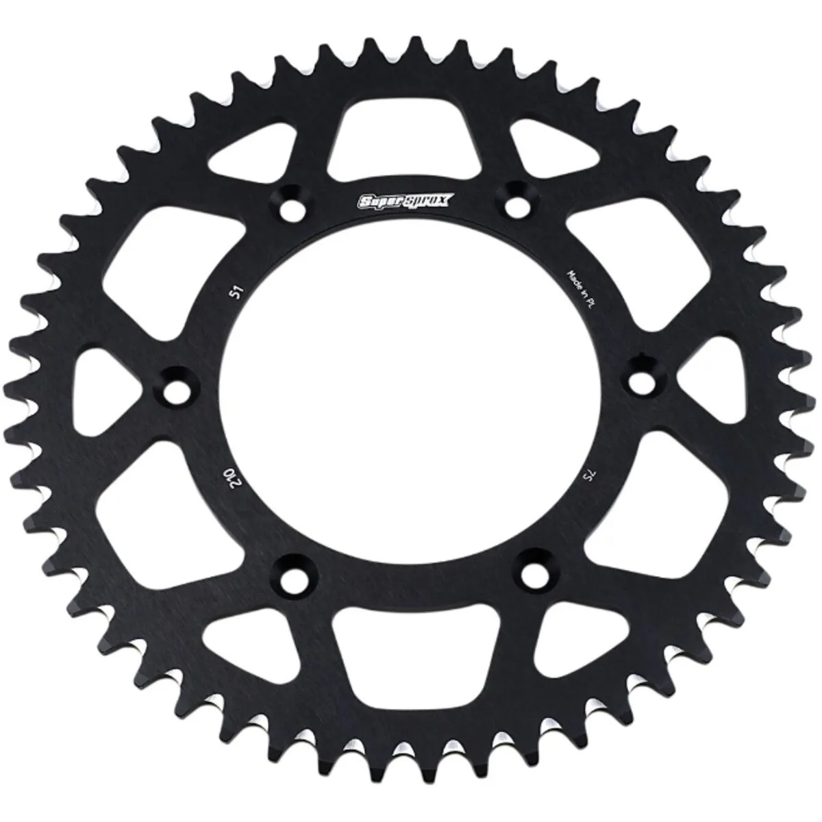 Звезда задняя SUPERSPROX Honda CR/CRF 250/450 (51) Black Алюминий (RAL-210:51-BLK) Supersprox