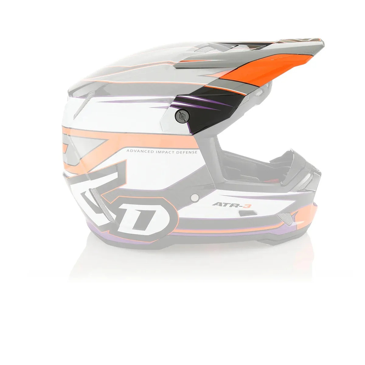 Козырек для мотошлема 6D ATR-3 Visor Hex Gloss Neon Orange Purple (72-8010) 6D