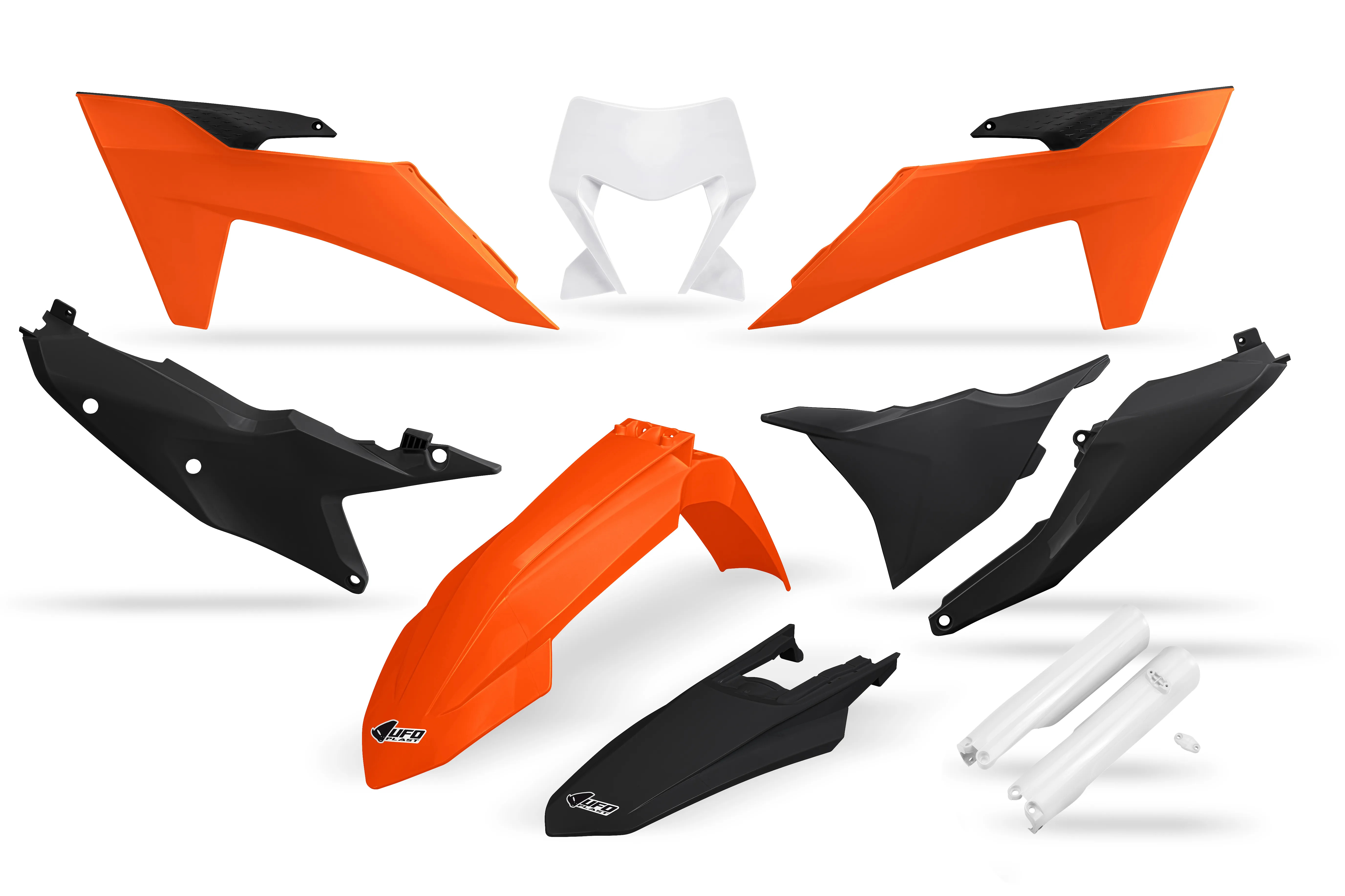 Набор пластика UFO для KTM EXC 150/250/300, EXC-F 250-500 (2024-2026), Black/Orange/White (KTKIT530F@111) UFO PLAST Набор пластика UFO для KTM EXC 150/250/300, EXC-F 250-500 (2024-2026), Black/Orange/White (KTKIT530F@111) UFO PLAST