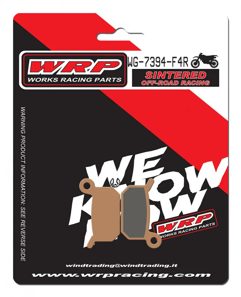 Колодки передние/задние WRP SX-50/E5, TC-50/E5, MC-50/E5 (WG-7394-F4R) WRP
