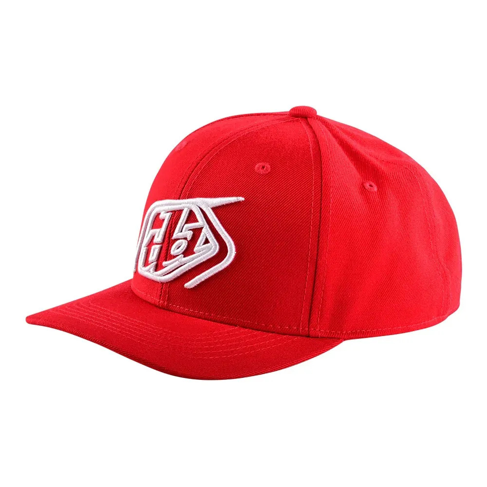 Бейсболка Troy Lee Designs Snapback Hat Crop, Red/White,OS (766570010) Troy Lee Designs