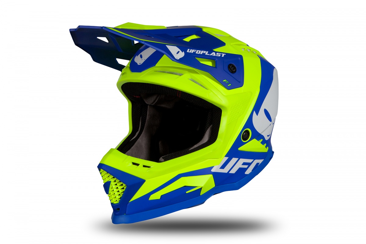 Мотошлем UFO HELMET ECHUS Blue/Neon Yellow Matt UFO PLAST