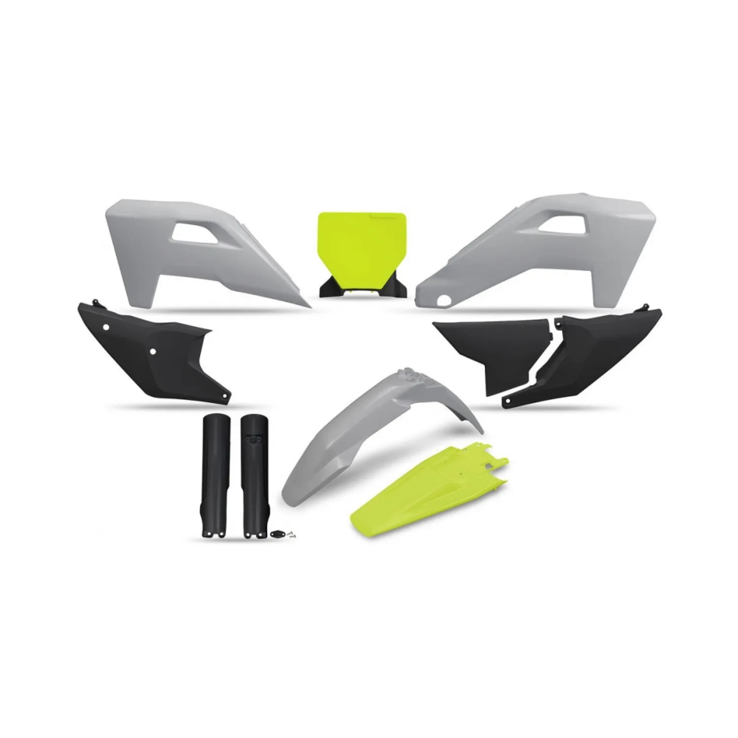Набор пластика UFO для Husqvarna TC/FC 125-450 2025-2026, Grey/Black/Yellow (HUKIT630F@555) UFO PLAST Набор пластика UFO для Husqvarna TC/FC 125-450 2025-2026, Grey/Black/Yellow (HUKIT630F@555) UFO PLAST