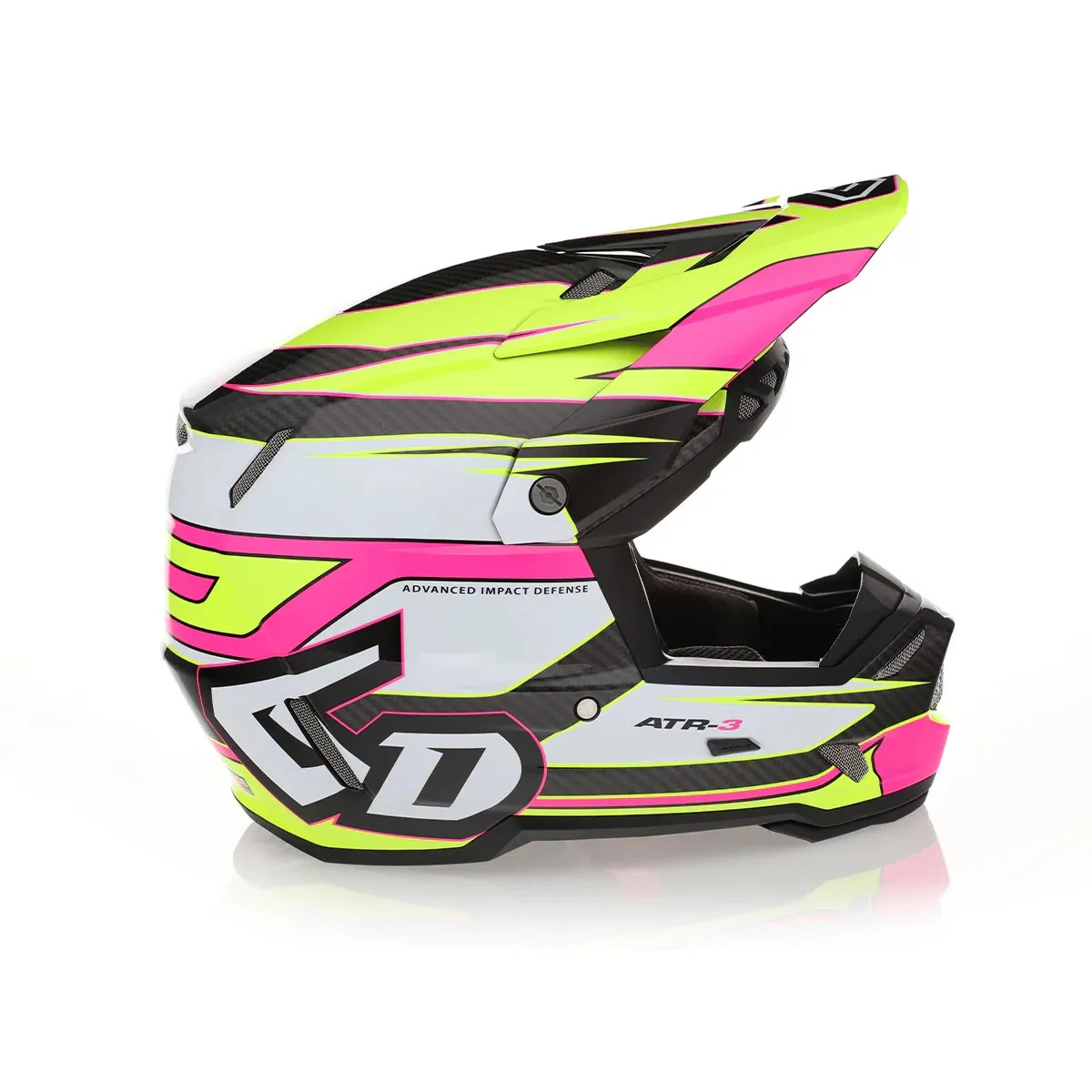 Мотошлем 6D ATR-3 Hyper Gloss Neon Pink Yellow 6D Мотошлем 6D ATR-3 Hyper Gloss Neon Pink Yellow 6D