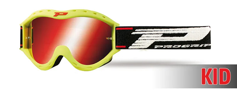 Очки подростковые PROGRIP Atzaki 3101 FL KID Yellow fluo matt Dual mirror Red Lens (3101-310-FL) PROGRIP