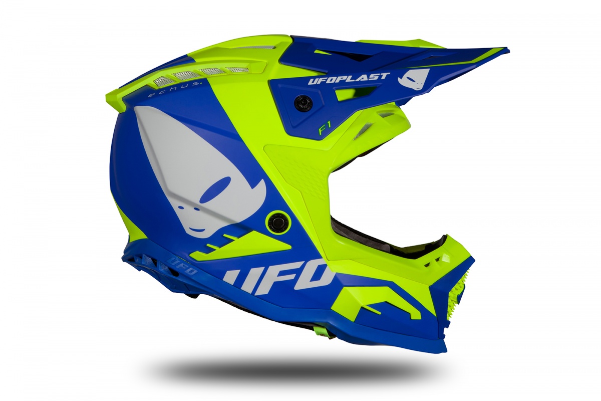 Мотошлем UFO HELMET ECHUS Blue/Neon Yellow Matt UFO PLAST