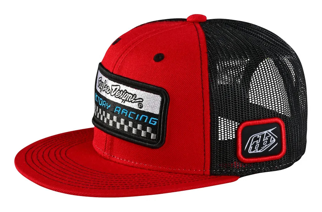 Бейсболка Troy Lee Designs Snapback Hat Factory Pit Crew, Red,OS (750362000) Troy Lee Designs