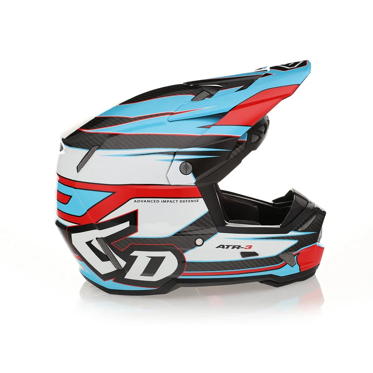 Мотошлем 6D ATR-3 Hyper Gloss Red Cyan 6D Мотошлем 6D ATR-3 Hyper Gloss Red Cyan 6D