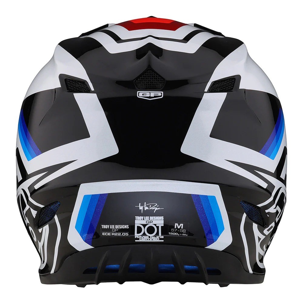 Мотошлем Troy Lee Designs GP Helmet Apex White/Blue Troy Lee Designs