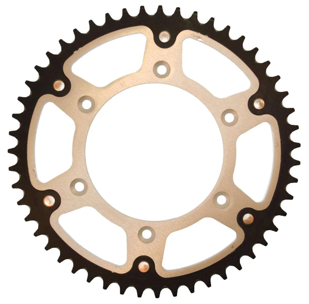 Звезда задняя SUPERSPROX KTM, HQV, GASGAS 125-450 (51) Silver Сталь-Алюминий (RST-990:51-SLV) Supersprox