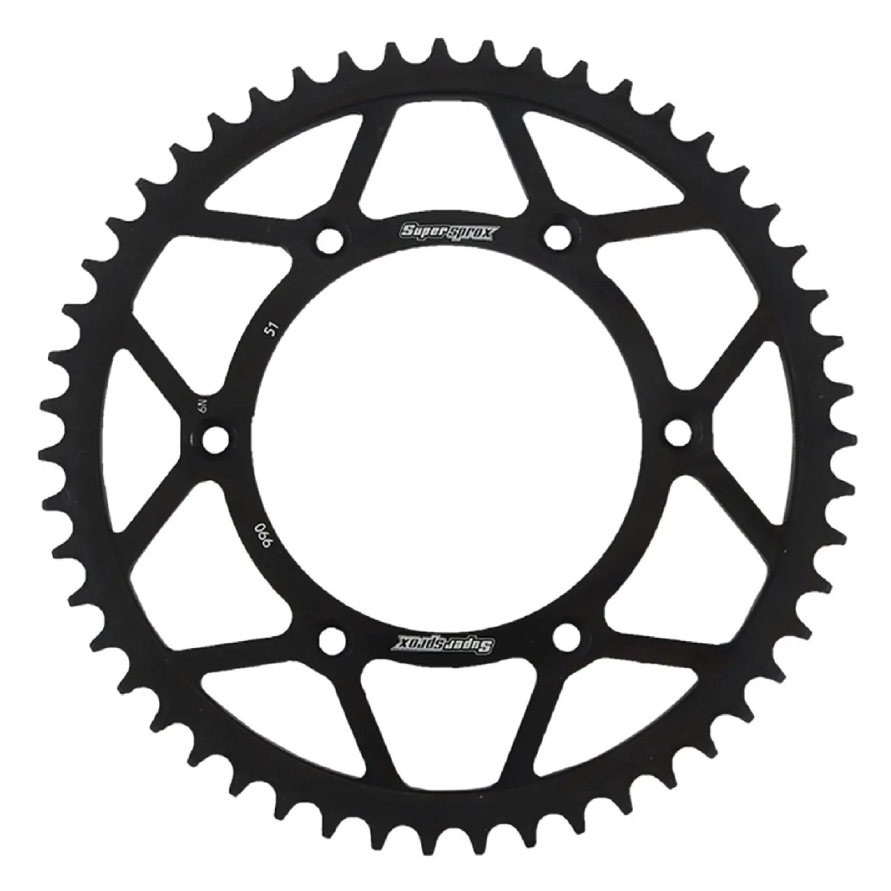 Звезда задняя SUPERSPROX KTM, HQV, GASGAS 125-450 (51) Black Сталь (RFE-990:51-BLK) Supersprox